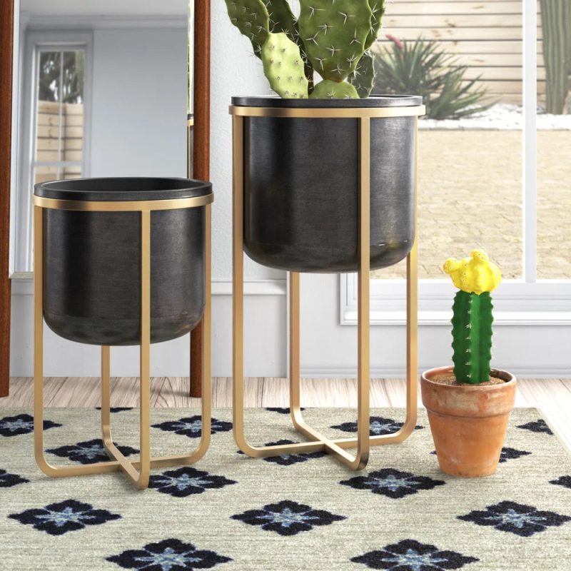 Rizzy Round Mid Century Modern Planter Set 54cd46ab 02fb 424a a192 c70c03723c73